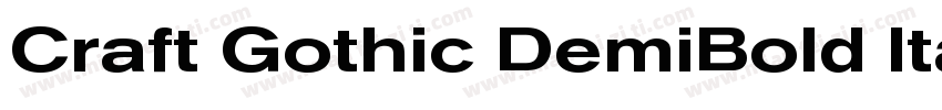 Craft Gothic DemiBold Italic字体转换